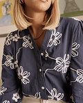 CAMISA AZUL BORDADA 