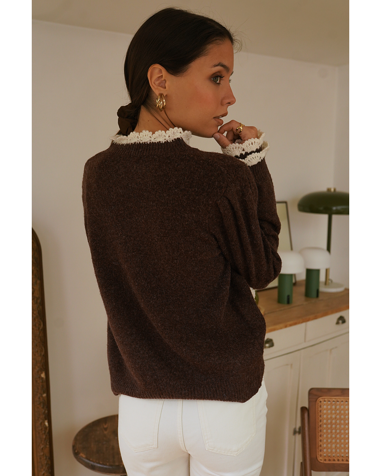 CAMISOLA MALHA CASTANHA