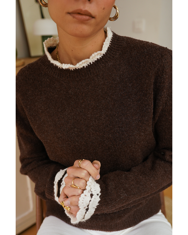 CAMISOLA MALHA CASTANHA