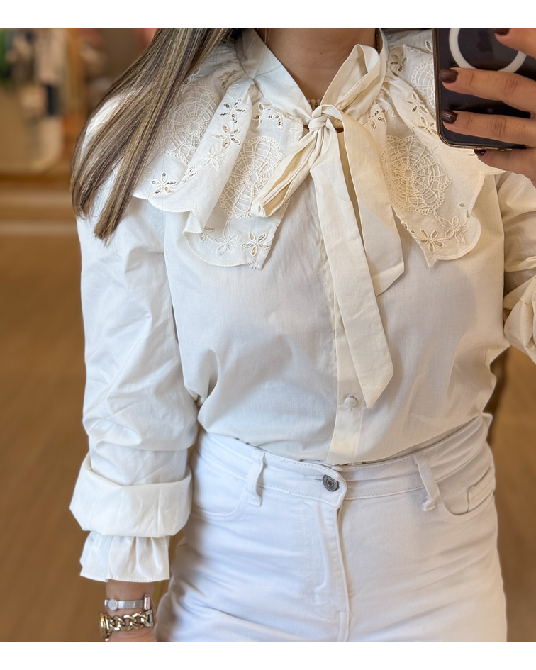 CAMISA FOLHO BORDADO