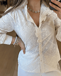 CAMISA BORDADA BEGE 
