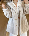 CASACÃO PELO  COMPRIDO COM CAPUZ 