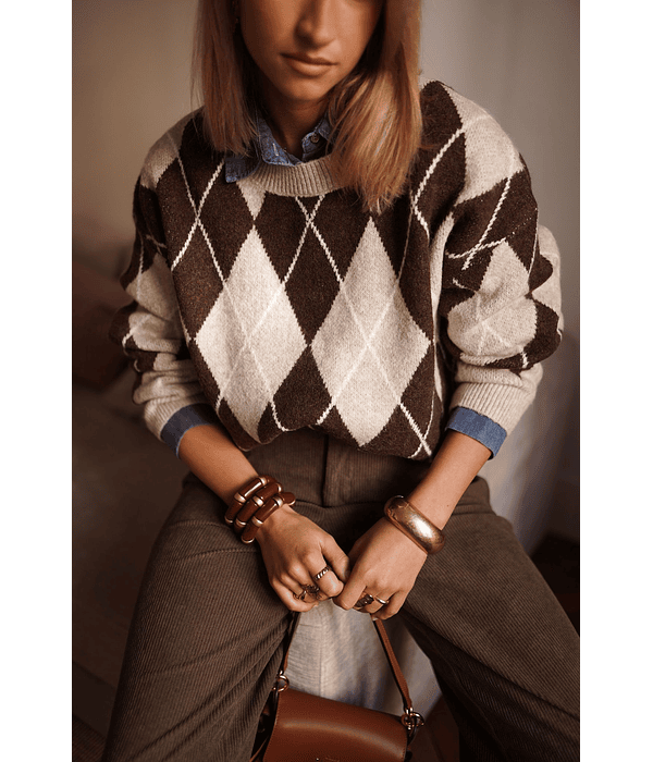 CAMISOLA MALHA LOSANGOS