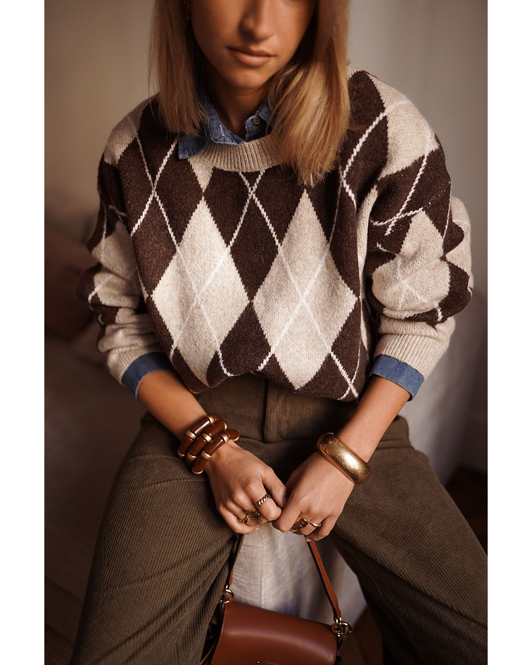 CAMISOLA MALHA LOSANGOS