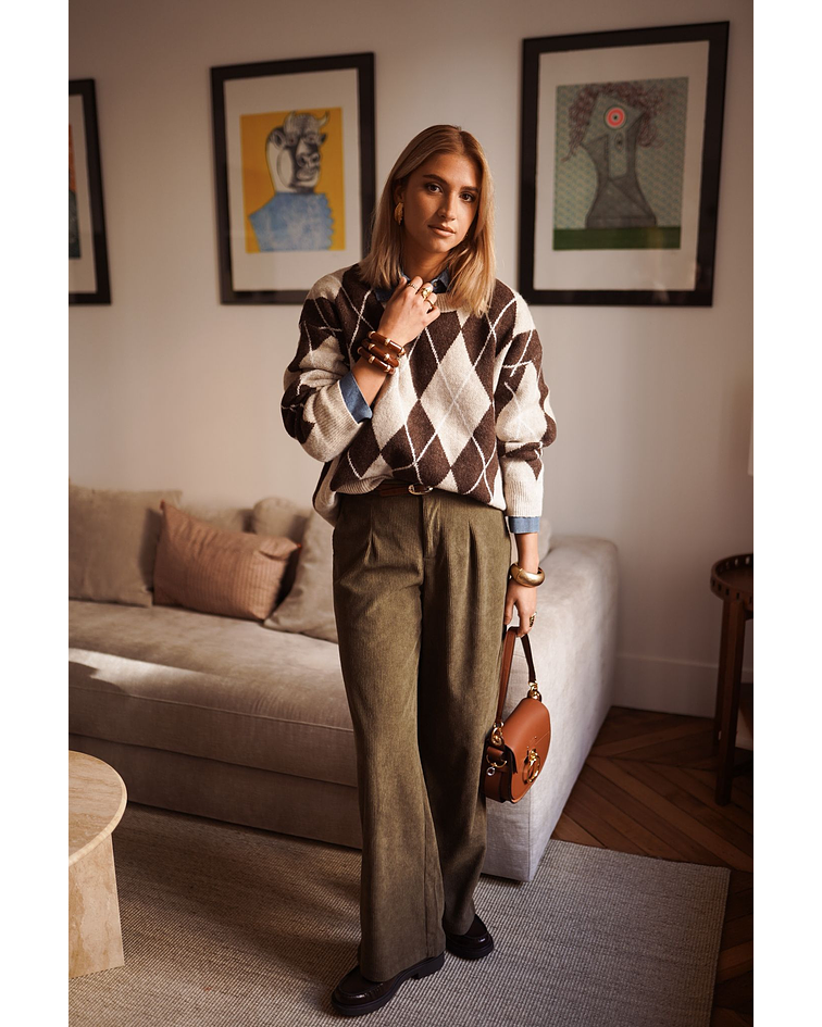 CAMISOLA MALHA LOSANGOS