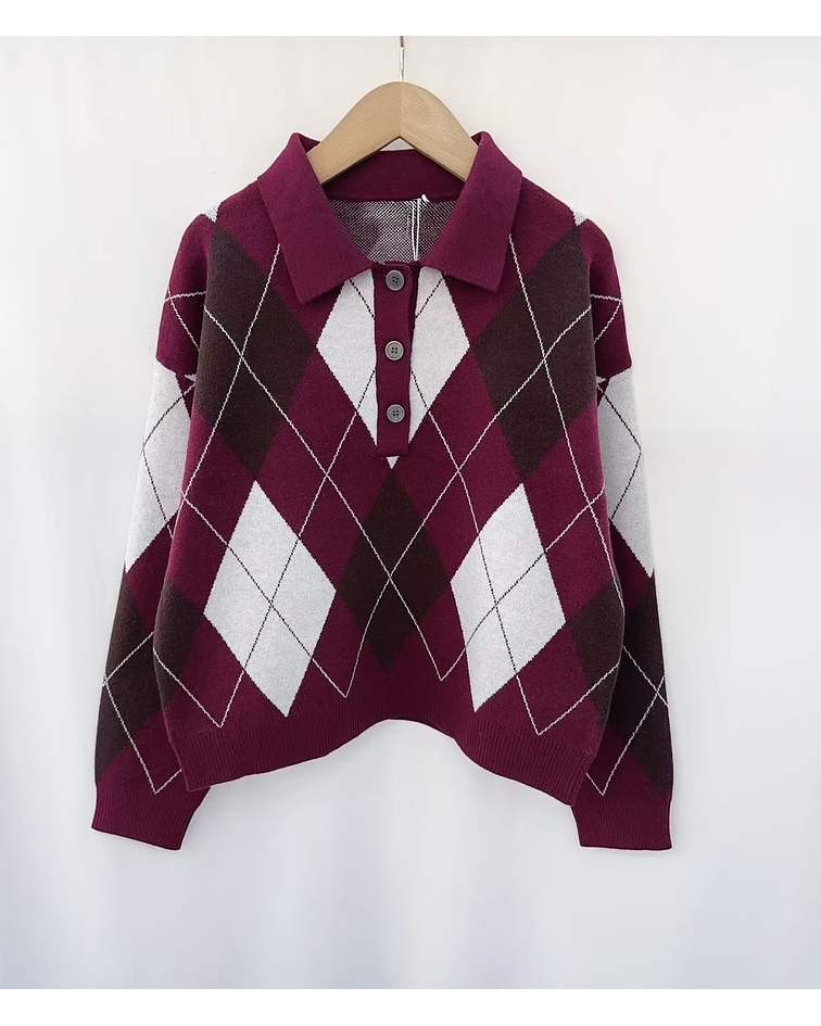 CAMISOLA MALHA LOSANGOS