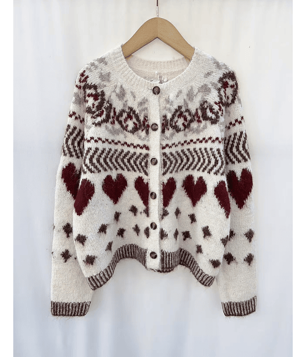 CARDIGA MALHA ESTAMPADO