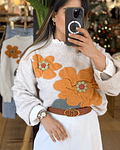 CAMISOLA MALHA FLOR