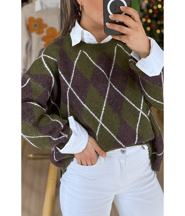 CAMISOLA MALHA LOSANGOS 