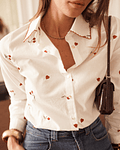 CAMISA BORDADA CEREJAS