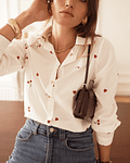 CAMISA BORDADA CEREJAS
