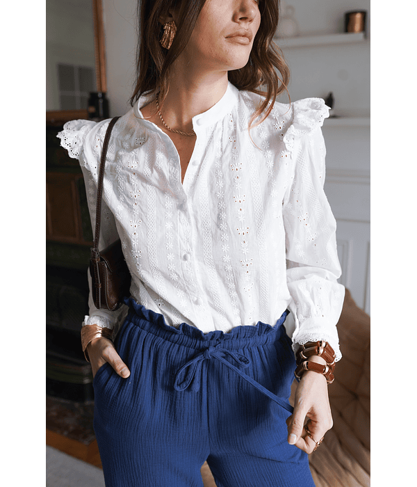 CAMISA BORDADA BRANCA