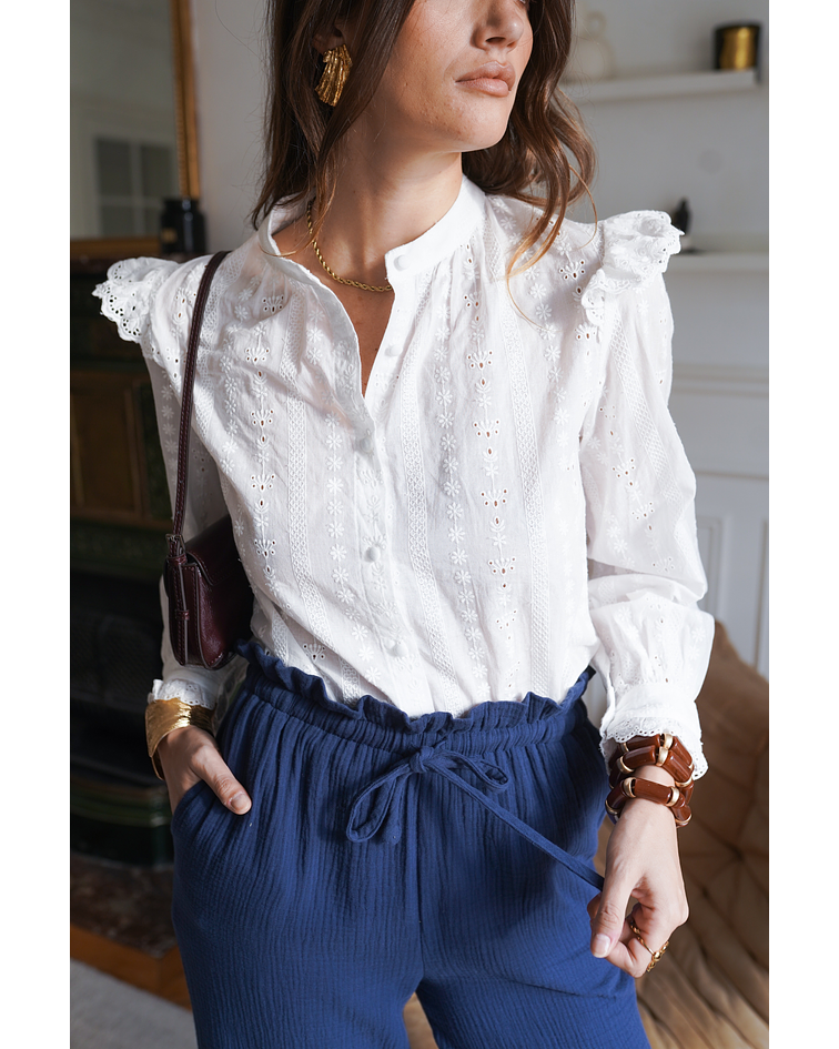 CAMISA BORDADA BRANCA