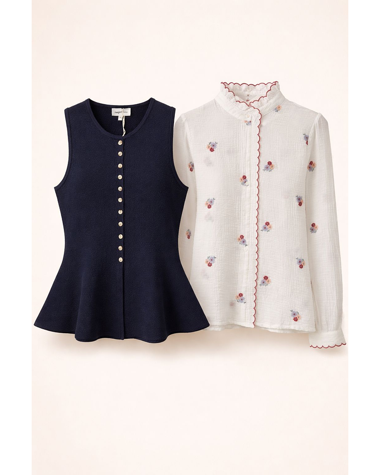 COLETE MALHA CANELADO