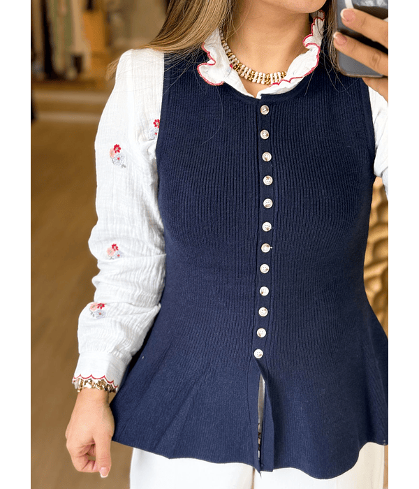 COLETE MALHA CANELADO