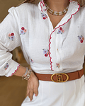 CAMISA FLORES BORDADAS