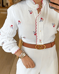 CAMISA FLORES BORDADAS