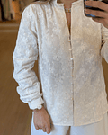 CAMISA BORDADA BEGE 