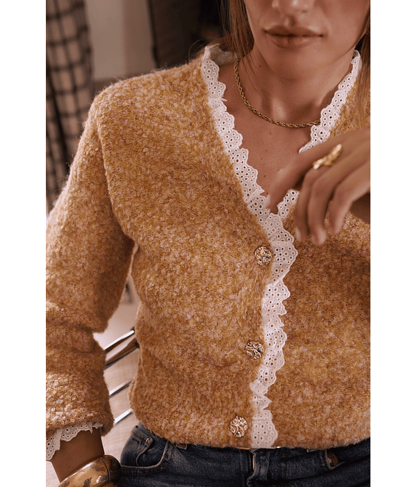 CARDIGÃ MALHA COM BORDADO 