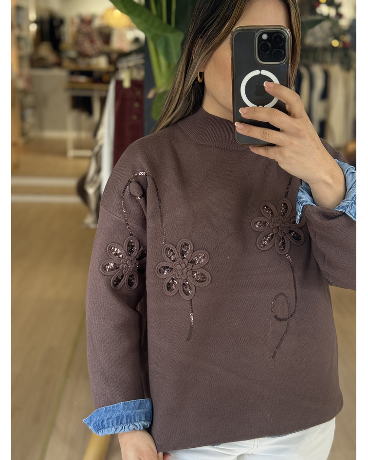 CAMISOLA MALHA LANTEJOULAS