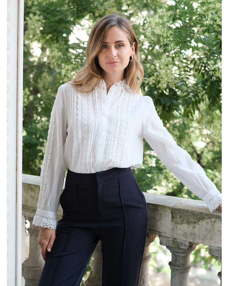 CAMISA BORDADA BRANCA 