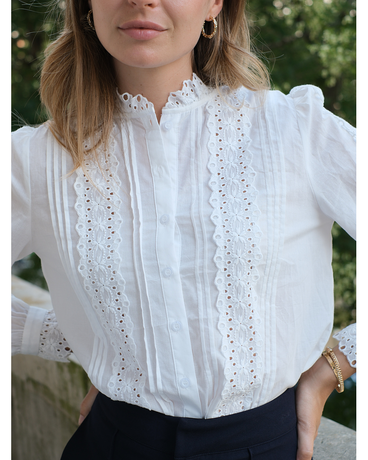 CAMISA BORDADA BRANCA 