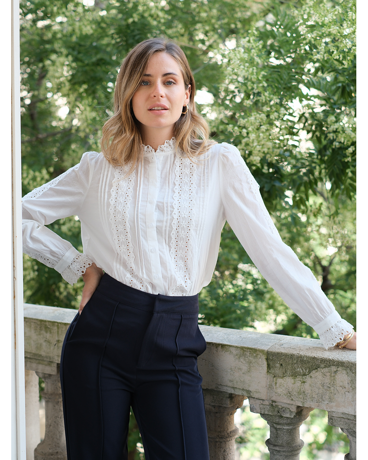 CAMISA BORDADA BRANCA 