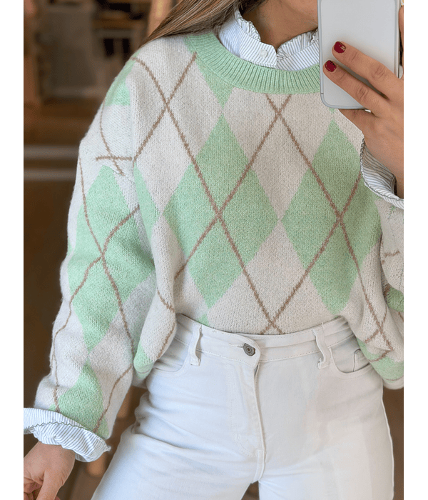 CAMISOLA MALHA LOSANGOS 