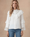 CAMISA COM PORMENORES RENDA
