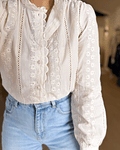 CAMISA BEGE BORDADA 