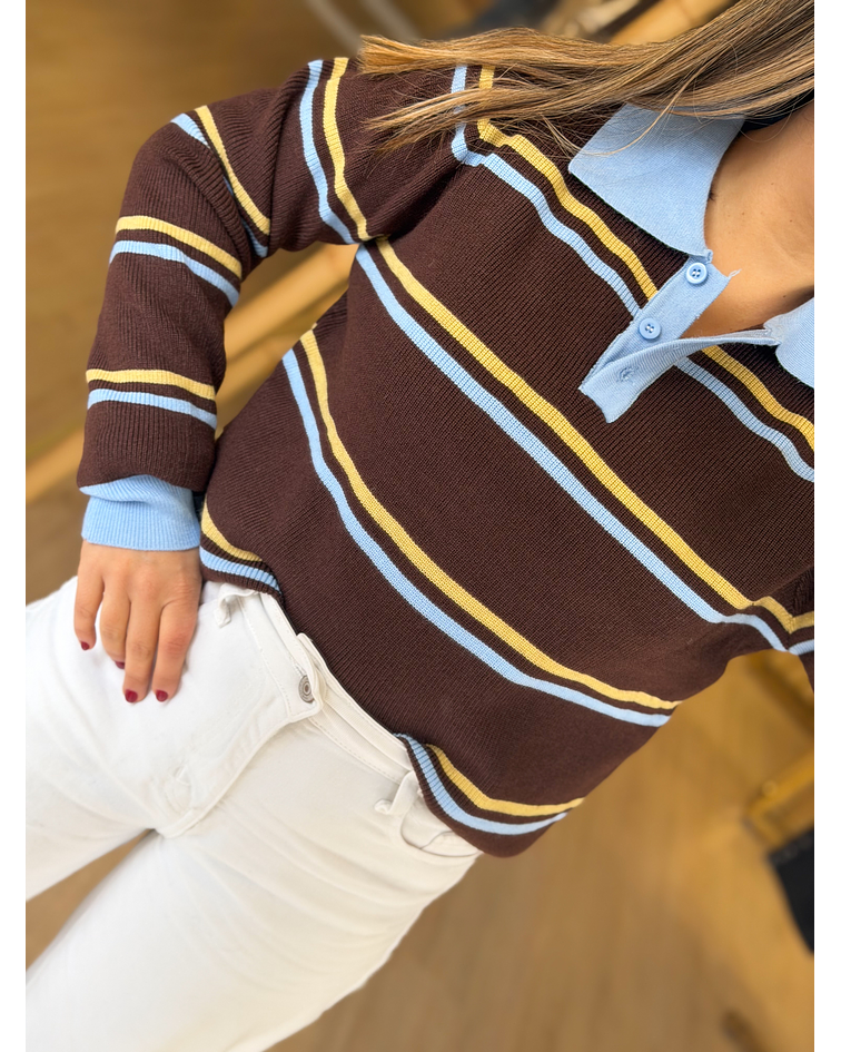 PULLOVER MALHA RISCAS