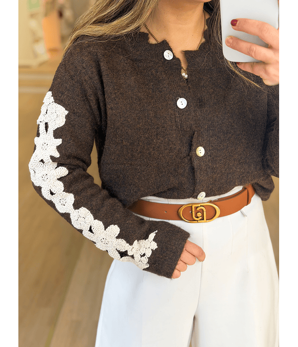 CARDIGÃ MALHA CROCHET