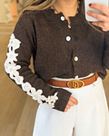 CARDIGÃ MALHA CROCHET