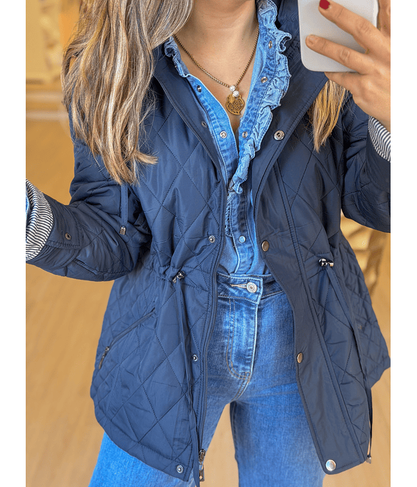 CASACO ACOLCHOADO LEVE AZUL