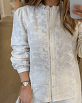 CAMISA BEGE COM BORDADOS 