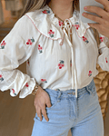 CAMISA FLORES BORDADAS 