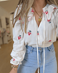 CAMISA FLORES BORDADAS 