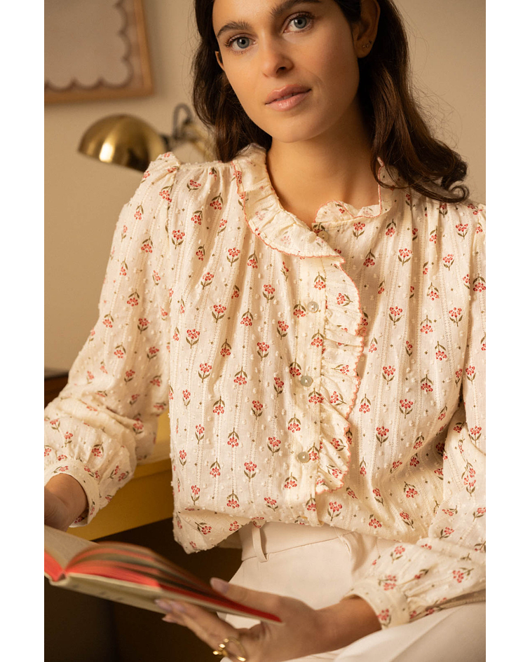 CAMISA BORDADA ESTAMPADA