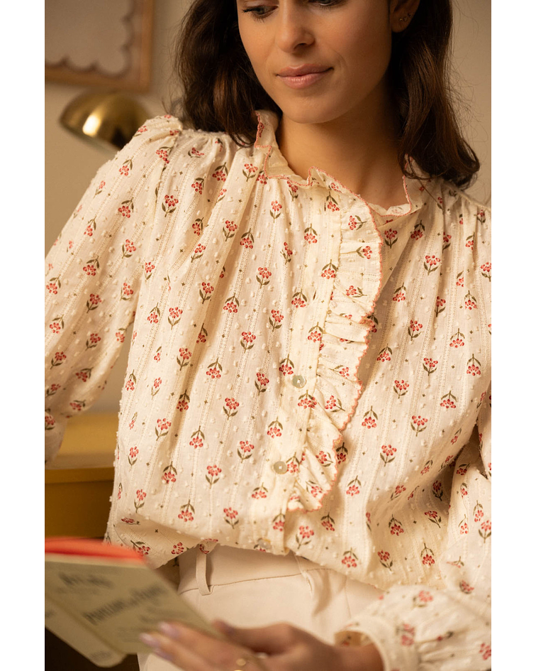 CAMISA BORDADA ESTAMPADA