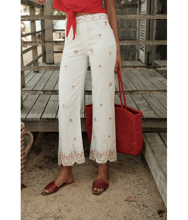 JEANS FLORES BORDADAS 