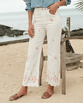 JEANS FLORES BORDADAS  