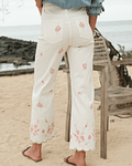 JEANS FLORES BORDADAS  