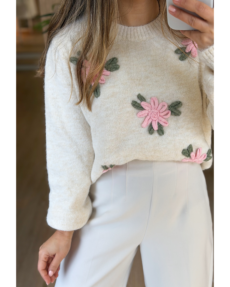 CAMISOLA MALHA COM FLORES