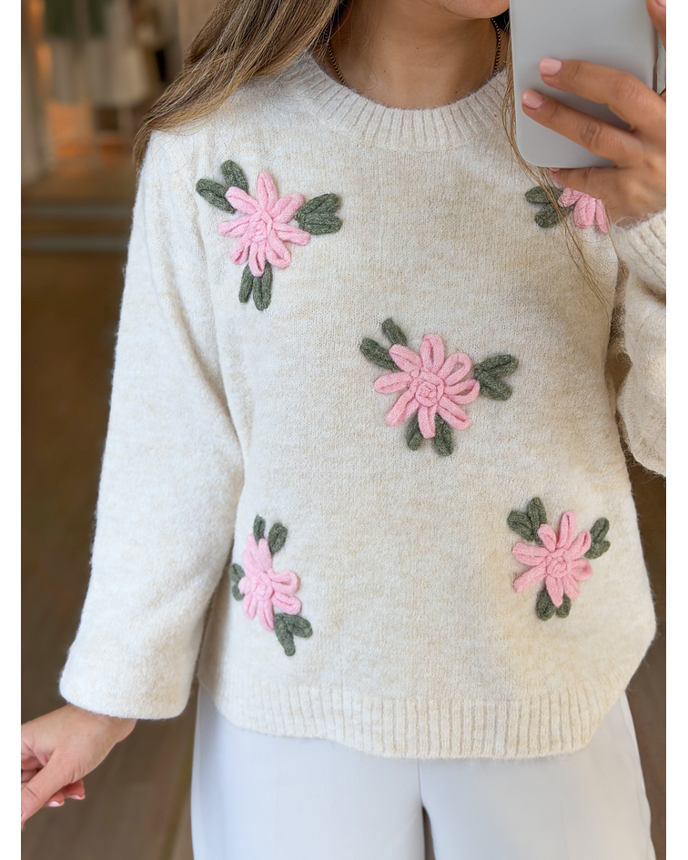 CAMISOLA MALHA COM FLORES