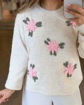 CAMISOLA MALHA COM FLORES