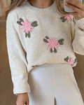 CAMISOLA MALHA COM FLORES