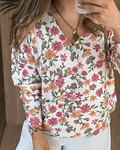 CAMISOLA MALHA COM FLORES 