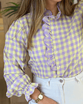 CAMISA XADREZ LAVANDA