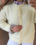 CARDIGÃ MALHA BOTÃO PÉROLA 