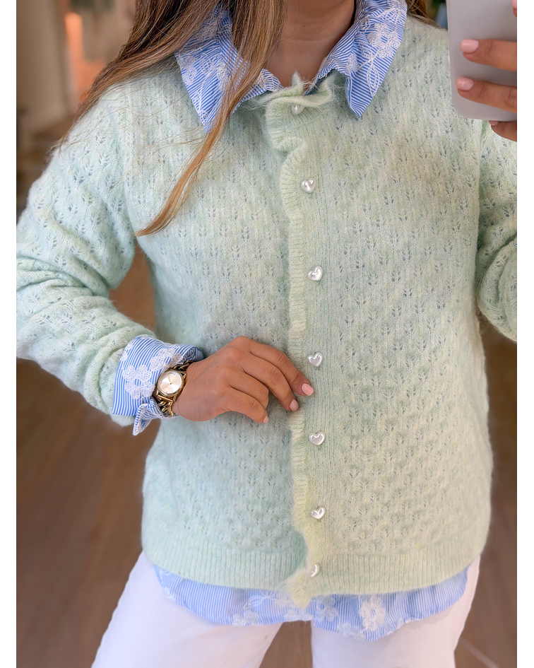 CARDIGÃ MALHA BOTÃO